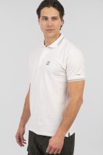 REBASE POLO PIQUE MELANGE COLLAR LOGO - Image 9