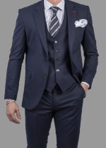 DZINE BASIC 3PIECE SLIM FIT SUIT
