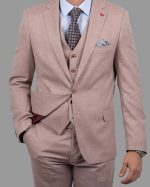 DEZIGN 3PIECE SLIM FIT SUIT IN PATTERNED