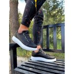 CONTRAST SPLIT ECO RUBBER LEATHER SNEAKERS - Image 4