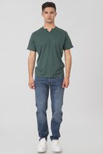 REBASE V-NECK BUTTON UP T-SHIRT - Image 8
