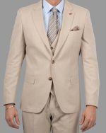 DZINE 3PIECE SLIM FIT SUIT IN PATTERNED - Image 2