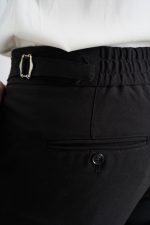 STEFAN ELASTIC SLIM FIT PLEATS TROUSERS - Image 4