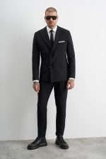 STEFAN ELASTIC SLIM FIT PLEATS TROUSERS - Image 5