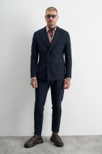 STEFAN ELASTIC SLIM FIT PLEATS TROUSERS - Image 11