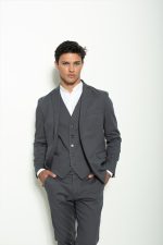 HACKERS ELASTIC SLIM FIT TEXTURED BLAZER - Image 5