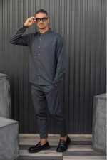 HENRY EASYWEAR MAO COLLAR OVERSHIRT - Image 3