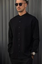 HENRY EASYWEAR MAO COLLAR OVERSHIRT - Image 6