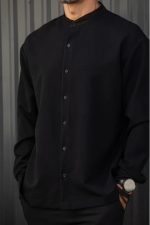 HENRY EASYWEAR MAO COLLAR OVERSHIRT - Image 8