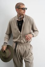 STEFAN GRAPHITE TEXTURED OVERSHIRT - Image 8