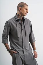 STEFAN BUTTON TIE SHIRT