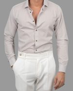 DEZIGN ABSTRACT PRINT COLLAR SHIRT - Image 2