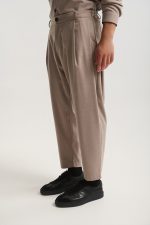 PCOC ELASTIC SLIM FIT PLEATS TROUSERS - Image 3