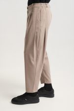 PCOC ELASTIC SLIM FIT PLEATS TROUSERS - Image 4