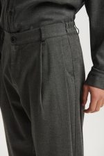 PCOC ELASTIC SLIM FIT PLEATS TROUSERS - Image 9