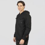 REBASE TEXTURED FLANNEL ZIPPER OVERSHIRT - Image 3