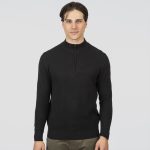 HIGH NECK KNITWEAR WITH 1/4 ZIP - Image 3