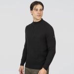 HIGH NECK KNITWEAR WITH 1/4 ZIP - Image 4
