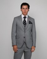 DZINE 3PIECE SLIM FIT SUIT IN PATTERNED - Image 2