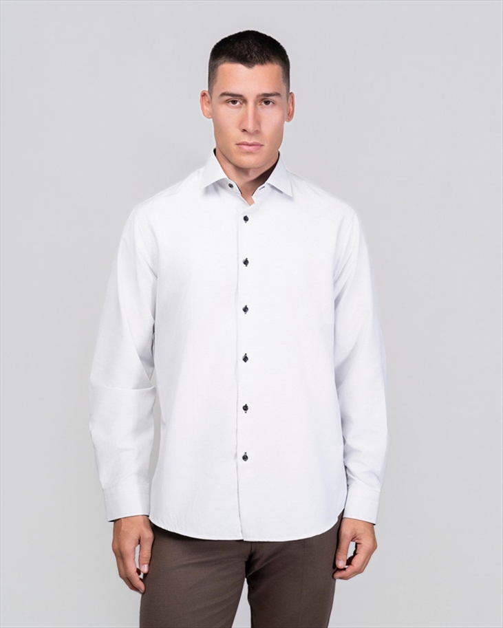 DEZIGN BIRDS-EYE TEXTURED SHIRT