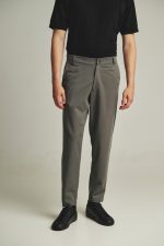 PCOC ELASTIC SLIM FIT PLEATS TROUSERS