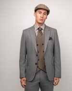 DEZIGN 3PIECE SLIM FIT SUIT IN PATTERNED