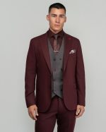 DEZIGN 3PIECE SLIM FIT SUIT IN PATTERNED - Image 2