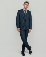 DZINE ELASTIC 3PIECE SLIM FIT SUIT IN PATTERNED - Image 3