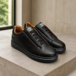 MONOCHROME SNEAKERS WITH CONTRAST SOLE - Image 4