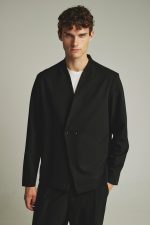 PCOC DEEP V-NECKLINE BUTTON CARDIGAN