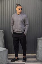HENRY SUEDE LEATHER LIGHTWEIGHT CARDIGAN - Image 4