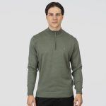 HIGH NECK KNITWEAR WITH 1/4 ZIP