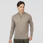 HIGH NECK KNITWEAR WITH 1/4 ZIP - Image 3