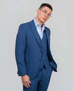 DZINE 3PIECE SLIM FIT SUIT IN PATTERNED