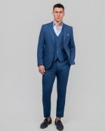 DZINE 3PIECE SLIM FIT SUIT IN PATTERNED - Image 3