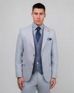 DEZIGN 3PIECE SLIM FIT SUIT IN PATTERNED