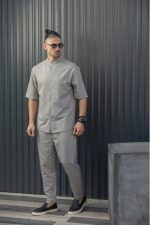HENRY S/S EASYWEAR STAND UP COLLAR SHIRT - Image 7