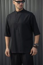 HENRY QUARTER BUTTON UP S/S SHIRT