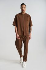 PCOC ELASTIC SLIM FIT PLEATS TROUSERS - Image 7