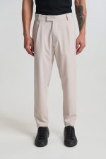 PCOC ELASTIC SLIM FIT PLEATS TROUSERS - Image 2