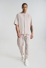 PCOC ELASTIC SLIM FIT PLEATS TROUSERS - Image 3