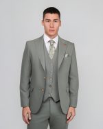DZINE 3PIECE SLIM FIT SUIT IN PATTERNED - Image 3