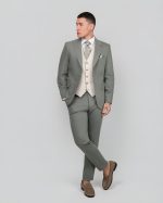 DZINE 3PIECE SLIM FIT SUIT IN PATTERNED - Image 4