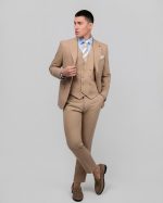 DZINE 3PIECE SLIM FIT SUIT IN PATTERNED - Image 3