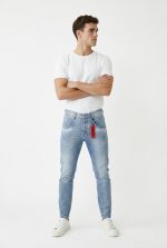BACK2JEANS RIPPED ELASTIC LEGBAND JEANS - Image 2