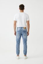 BACK2JEANS RIPPED ELASTIC LEGBAND JEANS - Image 4