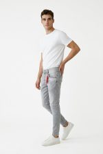 BACK2JEANS RIPPED ELASTIC LEGBAND JEANS - Image 3