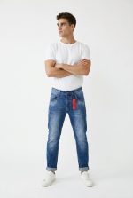 BACK2JEANS BASIC SLIM FIT RIPPED JEANS - Image 2