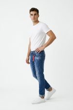 BACK2JEANS BASIC SLIM FIT RIPPED JEANS - Image 4