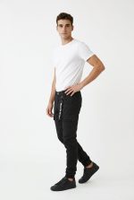 CARGO RIBBED LEGBAND TROUSERS - Image 5